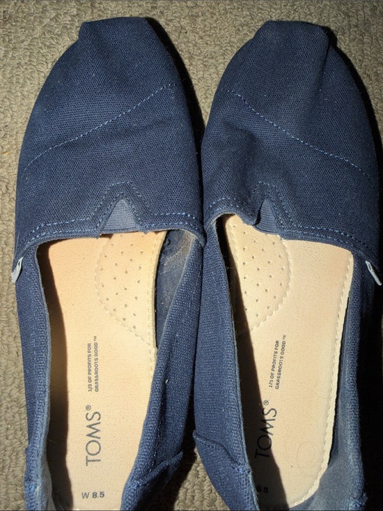 Toms Shoes - TOMS Women's Navy Canvas Slip-On Flats